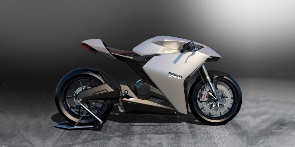 een prototype van een elektrische Ducati